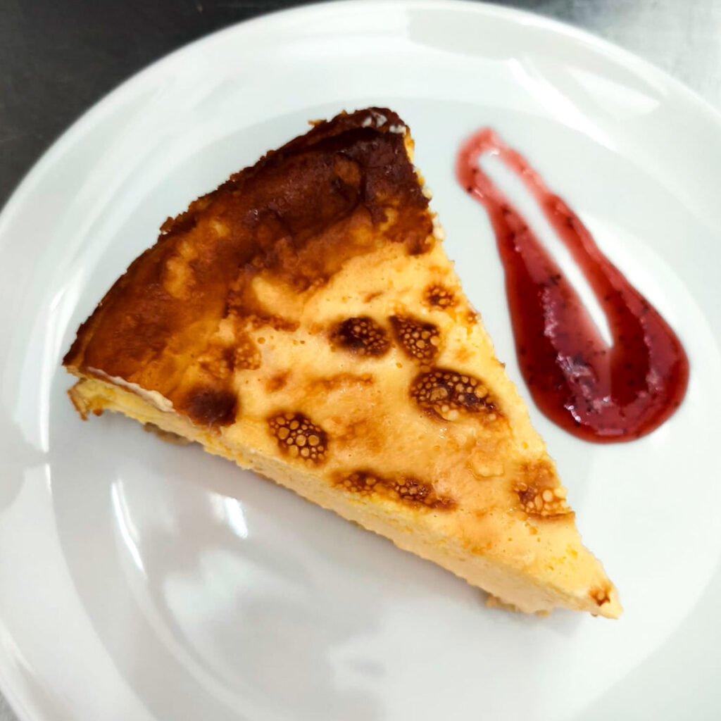 Tarta de queso casera al horno